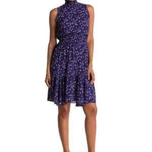 Nanette Nanette Lepore Feminine Smocked Dress Sleeveless Full Skirt Pullover, 10